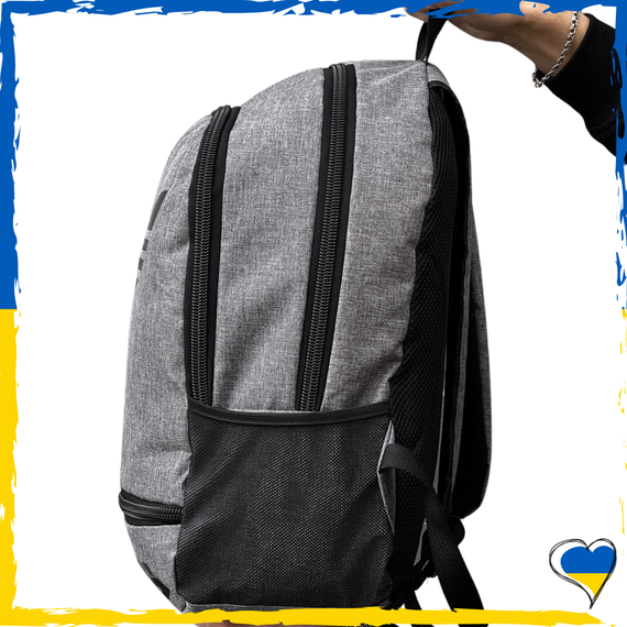 Рюкзак Adidas сірий, Адідас. Вмісткий рюкзак, брендовий, солідний. 2 відділення. Унісекс | Зображення 2