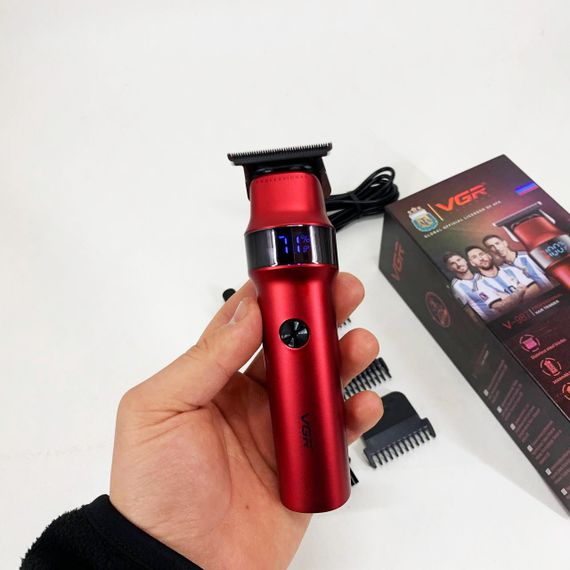 Машинка для стрижки волосся VGR V-987 RED, Бритва триммер для чоловіків | Зображення 1
