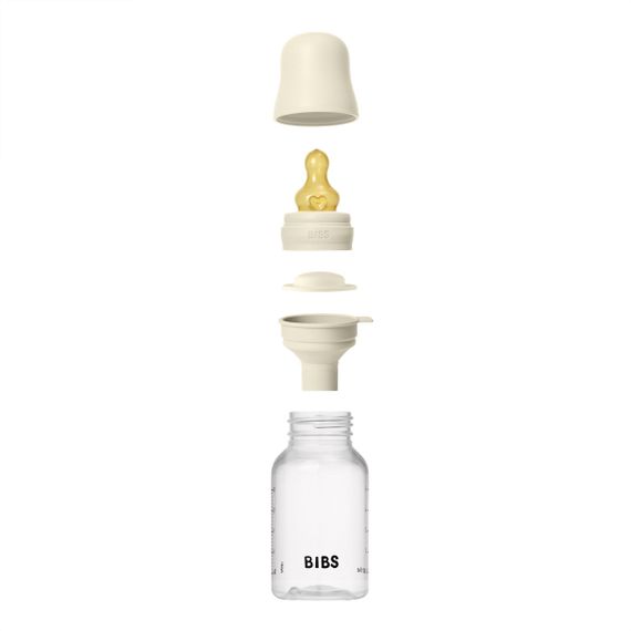 Дитяча пляшечка BIBS Baby Bottle Round Latex 150 мл повільний потік | Зображення 1