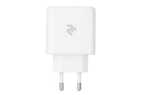Зарядний пристрій 2E мережевий 65Вт 2хUSB-C/USB-A GAN PD/QC, білий (2E-WC3USB65W-W)