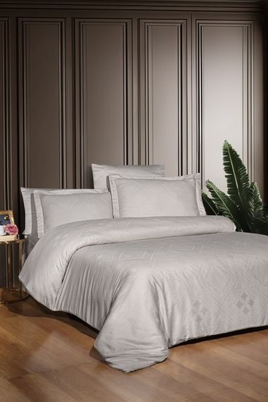 Постільна білизна First Choice Jacquard Satin 200 х 220 см Etnic Beige