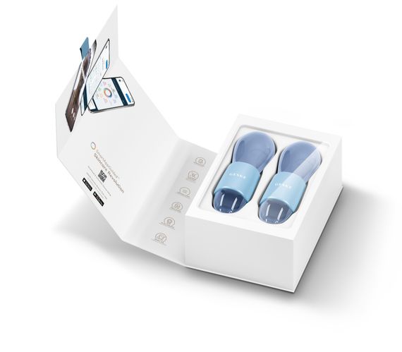 Подвійний масажер для очей GESKE Cool&Warm Duo Eye Massager 7в1 starlight, Блакитний | Зображення 8
