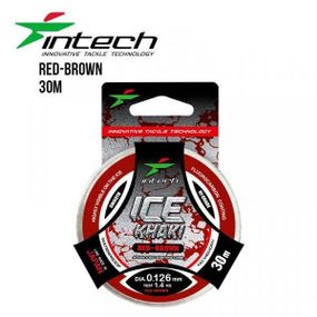 Леска рыболовная Intech Интеч Khaki Ice Line red-brown 30m 0.223mm, 4.3kg