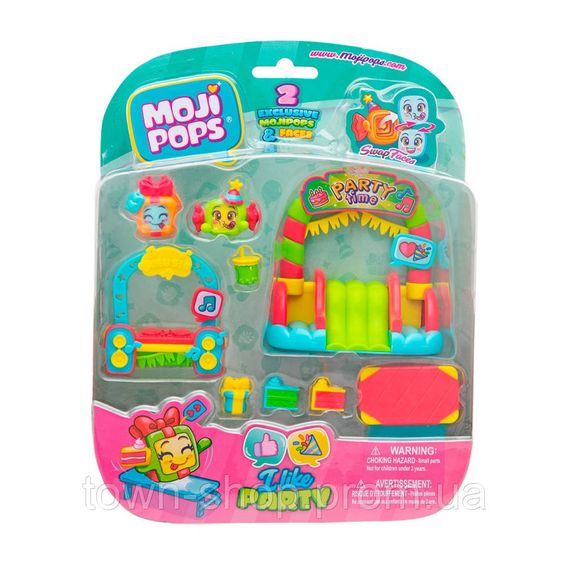 Детский игровой набор "Вечерка" Moji Pops PMPSB216IN40 в ассортименте, аксессуары и 2 фигурки