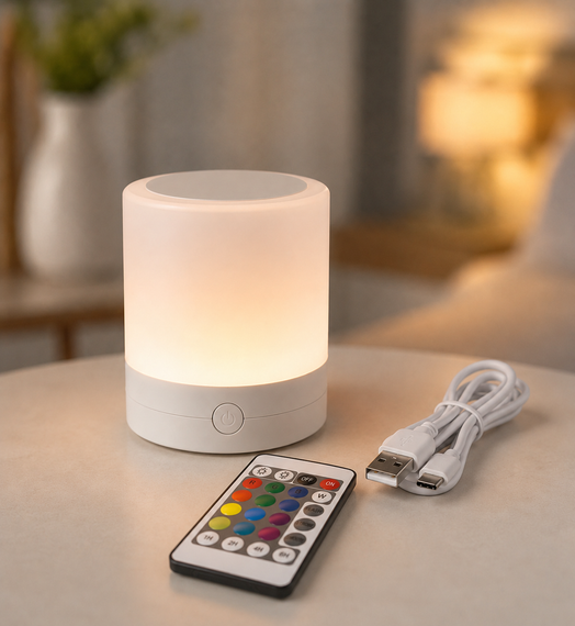 Настільна LED лампа нічник Mini touch lamp / Портативний світильник-нічник від USB / Нічник акумуляторний RGB | Зображення 3