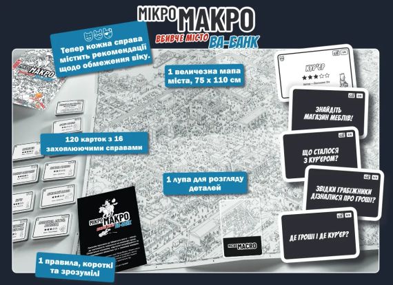 Настольная игра МикроМакро: Убийственный город. Ва-банк (MicroMacro: Crime City - All In) | Зображення 1