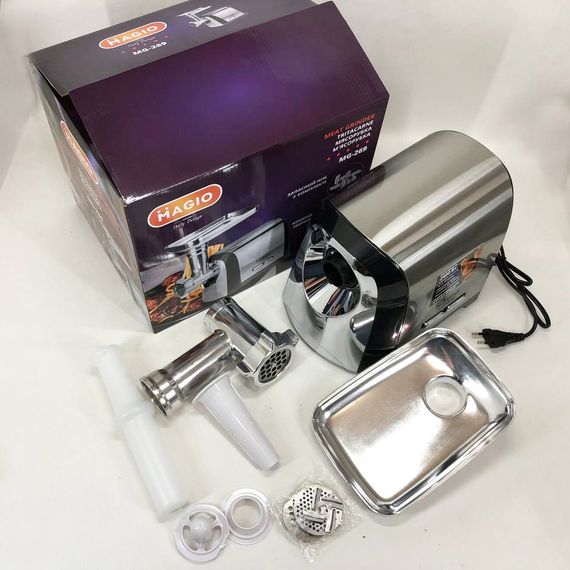 М'ясорубка з металевим редуктором Magio MG-269, М'ясорубка DI-755 для м'яса. | Зображення 4