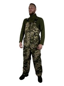 Полукомбинезон зимний тактический Пиксель,Мужской военный комбинезон утепленный на синтепоне 56-58