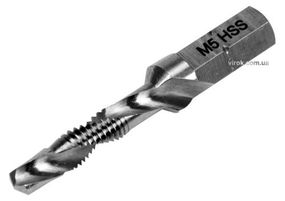 Свердло-мітчик YATO М5 х 0.8 x 41/7 мм HSS М2 HEX-1/4" (YT-44842)