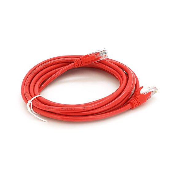 Патч-корд литий RITAR, UTP, RJ45, Cat.5e, 2m, червоний, Cu (мідь) | Зображення 1