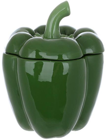 Банка керамічна "Pepper" 1200мл, для сипучих продуктів, зелений перець