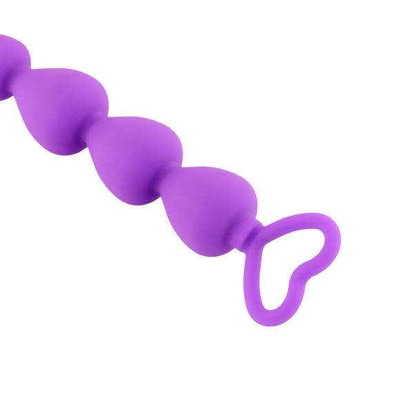 Анальные шарики Anal Beads Purple Heart, фиолетовые Sex Aura | Зображення 3