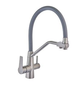 Змішувач для кухні Mixxus на дві води FUL-021 Graphite Refl.Black (MI6115)