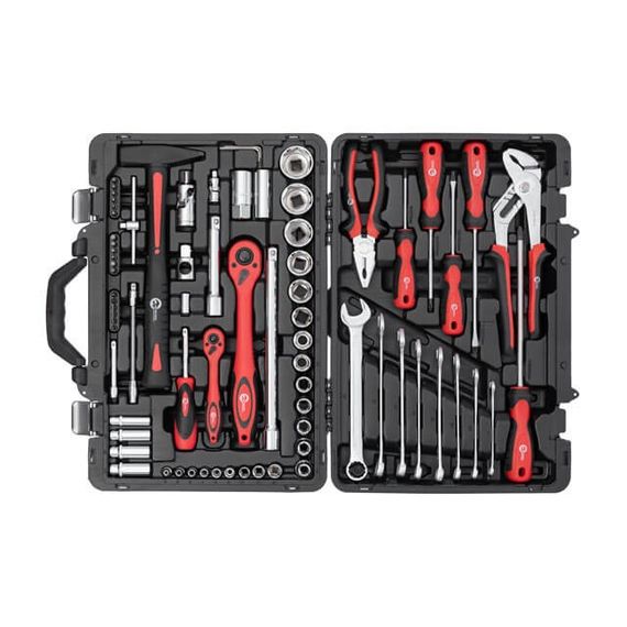 Професійний набір інструментів 1/2", 1/4", 78 од., Cr-V INTERTOOL ET-7078 | Зображення 1