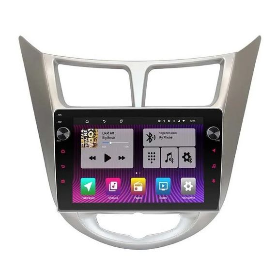 Штатная автомагнитола Hyundai Accent 2010-2016 (9") Android 10.1 4/32 белая (MER-14097_5463) | Зображення 5