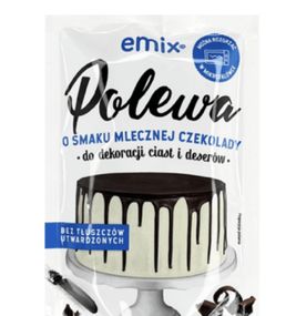 Глазурь для десертов молочный шоколад (поливка) Emix, 100 г, Польша