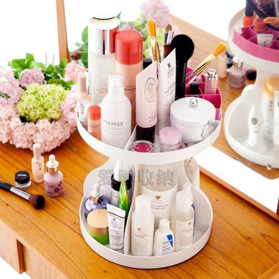 Круглий білий органайзер для косметики і прикрас Style Classic Fashion | Зображення 6