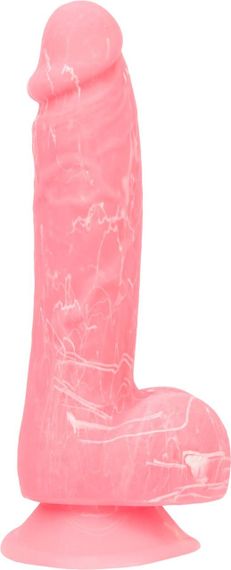 Светящийся в темноте фаллоимитатор ADDICTION - BRANDON - 7.5" - PINK G.I.D. /W PB, 19 см, силикон Sex Aura | Зображення 1