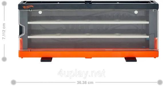 Прозрачный кейс дисплей + 8 машинок Хот Вилс Hot Wheels Race Case with 8 Toy Cars Интерактивный контейнер | Зображення 4
