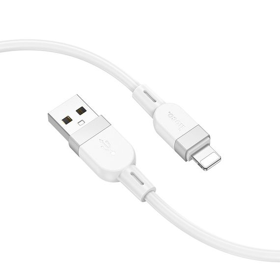 Дата кабель Hoco X109 Energy silicone USB to Lightning (1m) White | Зображення 1