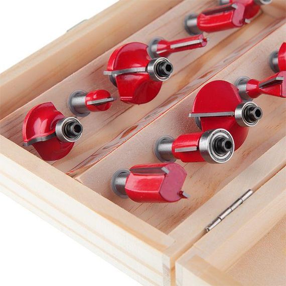 Набір фрез для деревини, 12 од. INTERTOOL HT-0071 | Зображення 3