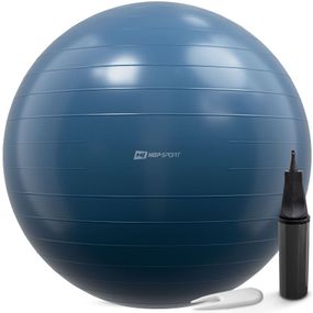Фітбол Hop-Sport 85см морський темний + насос