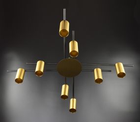 Люстра стельова на 8 лампочок 26409 Чорний 20х90х90 см.