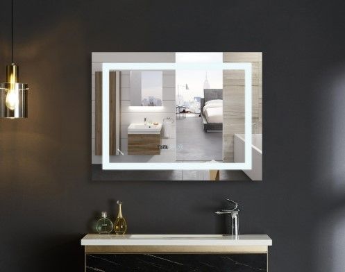 Дзеркало Mixxus WARM MR02-70x50 з LED Touch, Anti-fog, димером, регулюванням яскравості, годинником (MI6668) | Зображення 3