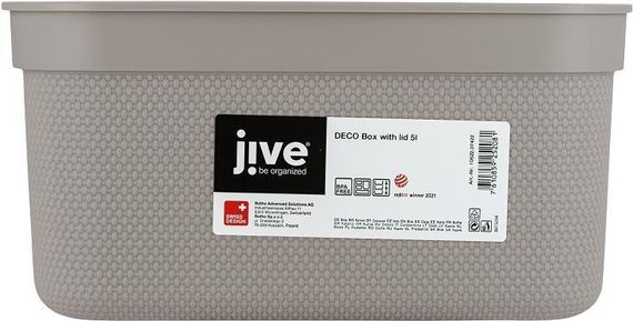 Контейнер для хранения вещей с крышкой Rotho (Рото) Jive 5 л (10522) Капучино | Зображення 4