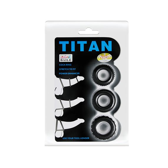 Ерекційні кільця - Titan Cock Ring Set Blue | Зображення 1