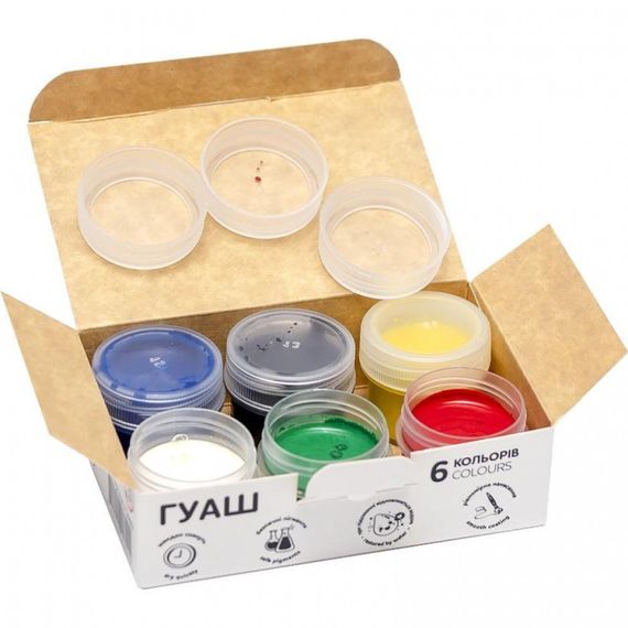 Детские гуашевые краски 7C20602, 6 цветов по 16 мл | Зображення 1