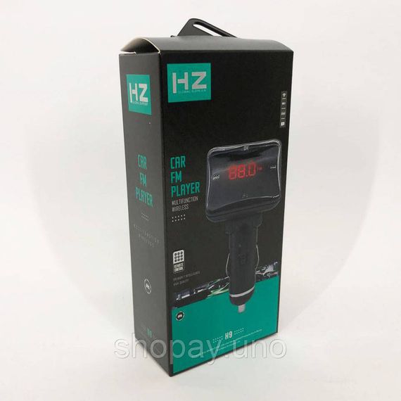 Трансмиттер FM-модулятор HZ H9, Фм модулятор блютуз в машину, Автомобильный плеер | Зображення 7
