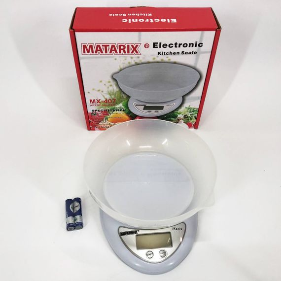 Кулінарні ваги для продуктів Matarix, Ваги цифрові для приготування їжі кухні з функцією тари RZ-47 | Зображення 5