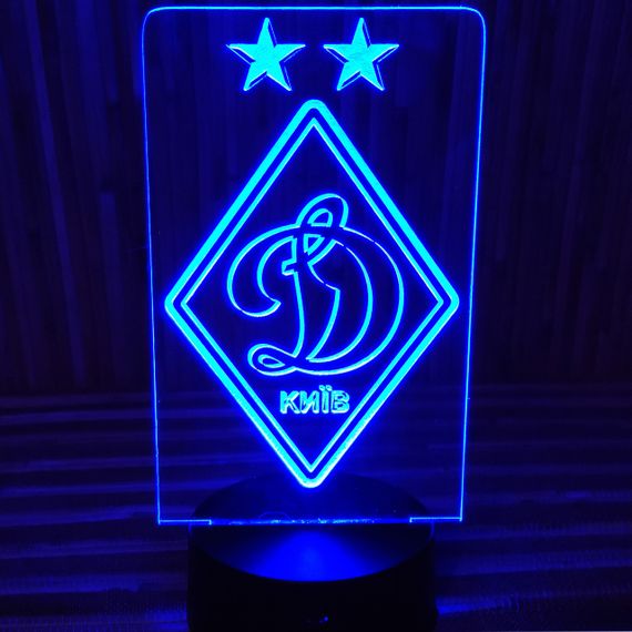 Акриловий світильник-нічник ФК Динамо синій tty-n000159