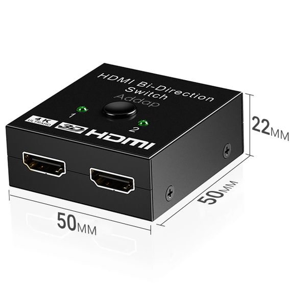 HDMI разветвитель двунаправленный Bi-Direction Switch на 2 порта Addap HVS-03 | переключатель + коммутатор 2 в 1 | Зображення 5