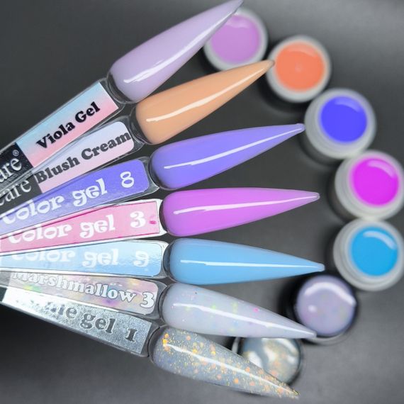 Мікс гелів для нарощення нігтів №1 по 5мл (7шт)