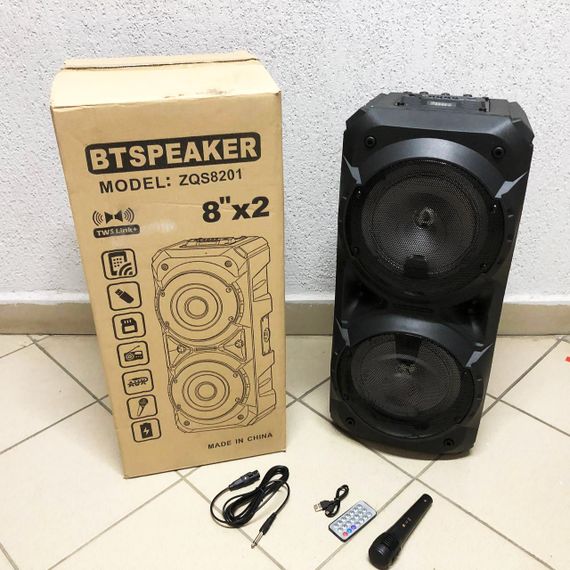 Bluetooth колонка-чемодан переносная, Блютуз колонка с динамичной подсветкой, Переносная блутуз колонка DI-28 | Зображення 5