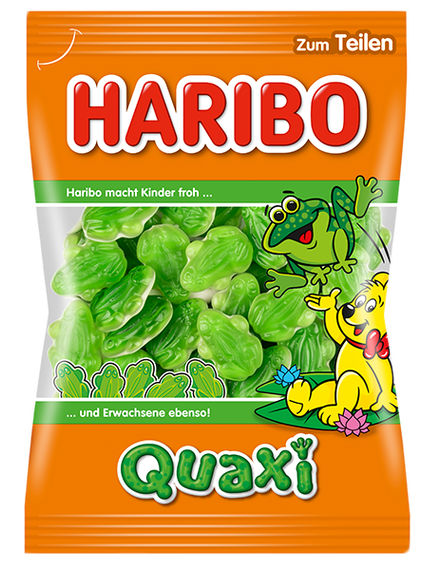 Цукерки желейні Haribo Quaxi (жаби), 175 г, Німеччина, жувальні мармеладні цукерки жабки