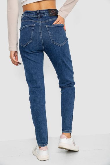 Джинси жіночі Mom-fit стрейч, колір синій, 244R1143 | Зображення 3