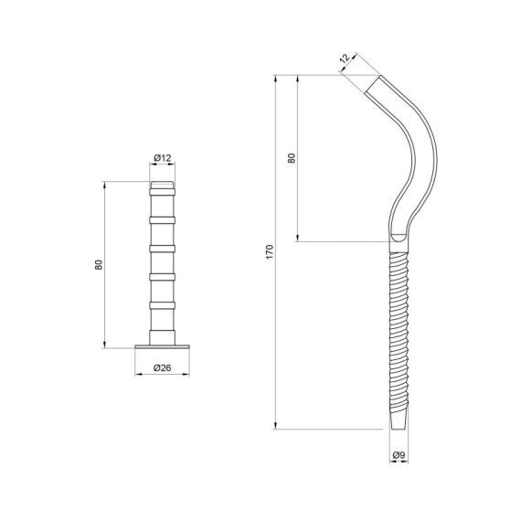Кріплення Thermo Alliance Standart на алюмінієвий радіатор 9х170 мм SD109170R | Зображення 1