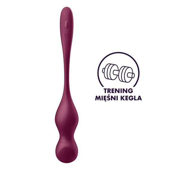 Смарт-вагинальные шарики с вибрацией Satisfyer Love Birds Vary Connect App, изменяемая масса, пульт Sex Aura | Зображення 1