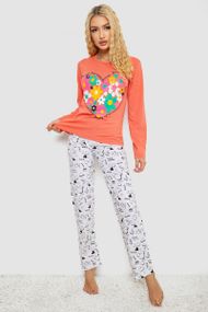 Пижама женская с принтом, цвет оранжевый, 243R1051