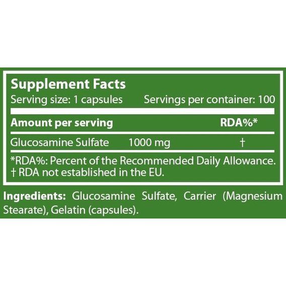 Хондропротектор (для спорту) Scitec Nutrition Mega Glucosamine 100 Caps | Зображення 1