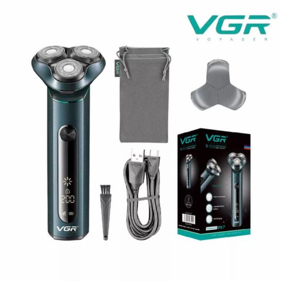 Електробритва портативна бритва VGR V-310 шейвер для гоління бороди та вусів з акумулятором | Зображення 1