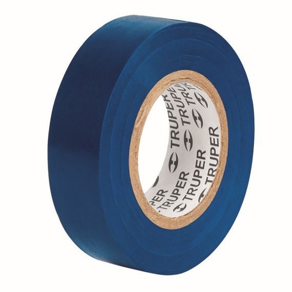 Изолента акриловая синяя 19 мм х 18 м  Truper (M-33Z)
