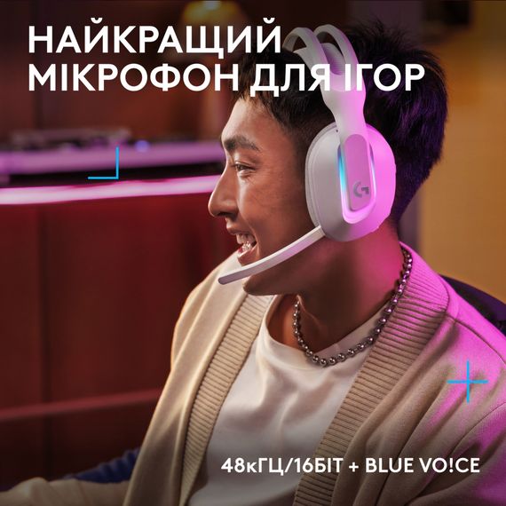 Навушники Logitech G522 Lightspeed Wireless Gaming Headset White (981-001550) | Зображення 4