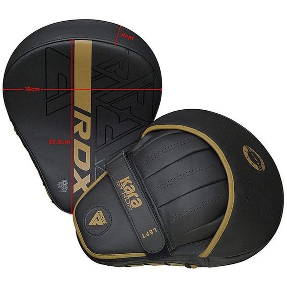 Лапи боксерські RDX F6 KARA Matte Golden | Зображення 1