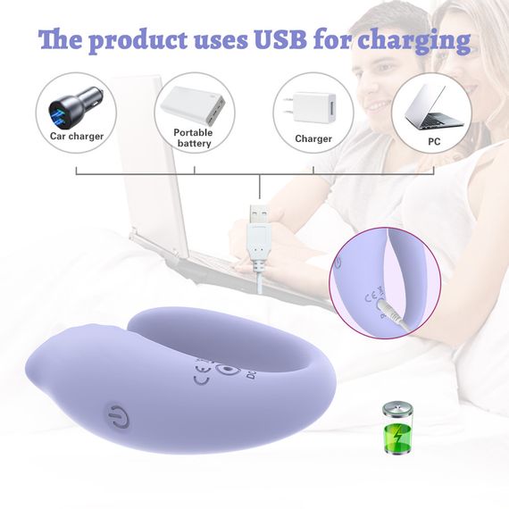 Вібратор для пар Every Night Toys Cosima з дистанційним керуванням, лавандовий, 10 режимів sexstyle | Зображення 4