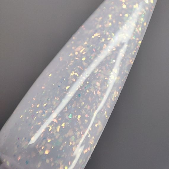 Crystal base Mi #5 (молочно-рожева база з золотими пластівцями юккі) 8мл | Зображення 4