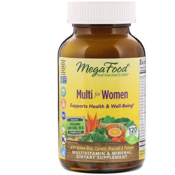 Вітамінно-мінеральний комплекс MegaFood Multi for Women 120 Tabs